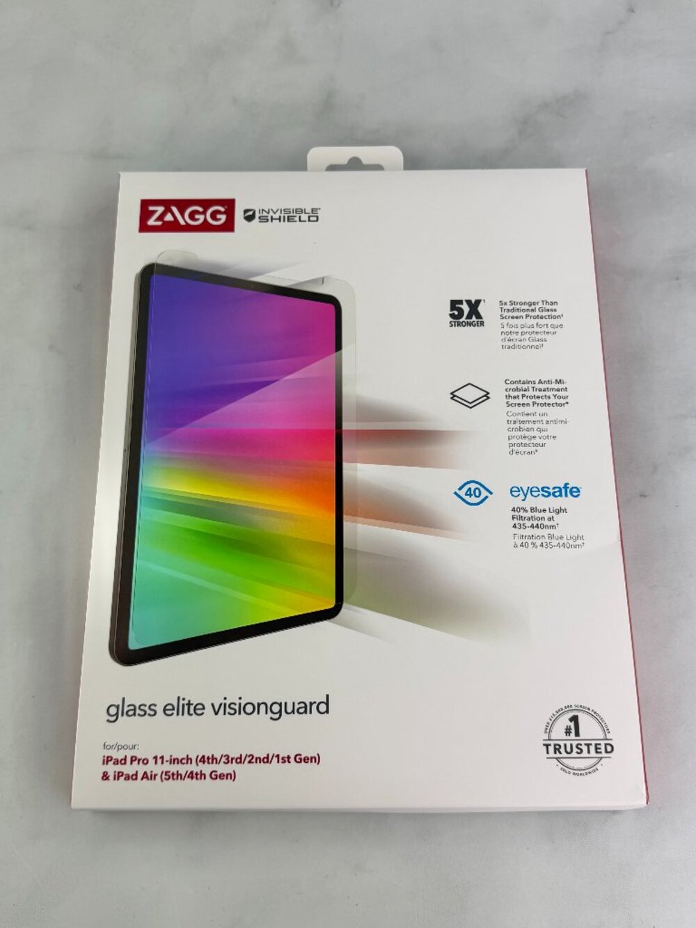 ZAGG Invisible Shield Glass Elite Visionguard iPad Screen Protector